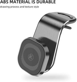 img 3 attached to 📱 Magnetic Car Phone Mount Holder with Strong Clamp | iPhone 12, Galaxy, iPad Compatible [2 Pack Black]"