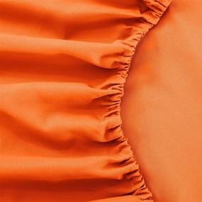 img 1 attached to 🍊 Premium ARTALL Soft Microfiber Bed Sheet Set - Full Size, Deep Pocket Bedding in Vibrant Orange Color