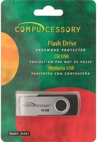 img 2 attached to 💾 Black Compucessory CCS26467 USB Flash Drives with Password Protection