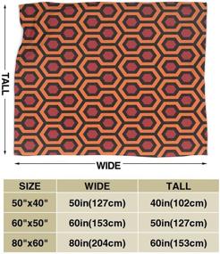 img 2 attached to 🛏️ ANJAY Throw Blanket - Luxuriously Plush and Versatile for Bed, Couch, and All Year Round Comfort (60x80 Inches) - Inspired by The Shining's Overlook Hotel Carpet
