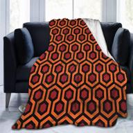🛏️ anjay throw blanket - luxuriously plush and versatile for bed, couch, and all year round comfort (60x80 inches) - inspired by the shining's overlook hotel carpet logo