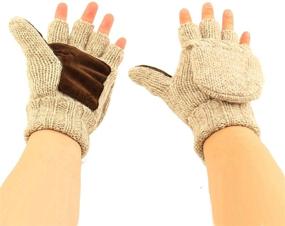 img 1 attached to Thinsulate Thick Knitted Mitten Gloves Men's Accessories for Gloves & Mittens