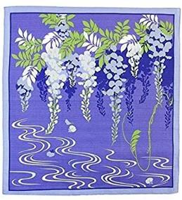 img 3 attached to Furoshiki: Japanese Traditional Wrapping Cloth (Flower Scene with Spring Wisteria)
