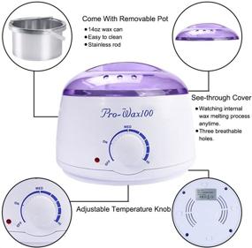 img 2 attached to 🔥 Wax Warmer for Hair Removal: Portable Electric Kit for Facial, Bikini, Armpit - Melting Pot Hot Wax Heater for Total Body Spa, Self-waxing at Home - Women, Men