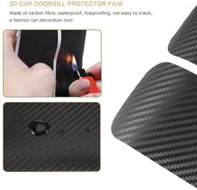 img 1 attached to 🚗 Premium 4Pcs/Set Carbon Fibre Vinyl Reflective Car Door Sill Plate Protectors for Chevy Blazer (for Blazer) - Ultimate Scuff Protection and Stylish Decoration