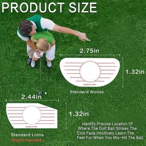 img 1 attached to 🏌️ Golf Club Impact Labels Tape for Men and Women - Standard Size for Irons and Woods. Improve Swing Training and Practice with Accurate Ball Hitting Recorder - FINGER TEN Oversized Irons/Woods Stickers