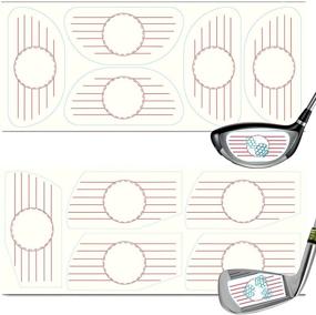img 4 attached to 🏌️ Golf Club Impact Labels Tape for Men and Women - Standard Size for Irons and Woods. Improve Swing Training and Practice with Accurate Ball Hitting Recorder - FINGER TEN Oversized Irons/Woods Stickers