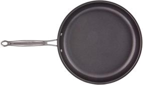 img 2 attached to 🍳Cuisinart 622-30G Шеф-повар Classic Необразивший Жёсткий Анодированный 12-Дюймовый Сковорода с Стеклянной Крышкой, Черный