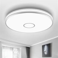 airand 15 inch flush mount led ceiling light fixture - modern 40w 3800lm lamp for bedroom, kitchen, living room, bathroom, hallway, stairwell - waterproof ip44, 5000k daylight white логотип