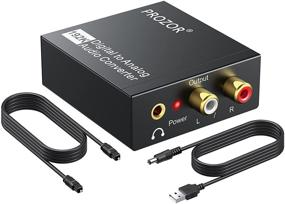 img 4 attached to 🔊 PROZOR 192KHz Digital to Analog Audio Converter: DAC Converter for PS3 HD DVD PS4, Apple TV, and Home Cinema - Optical to RCA, 3.5mm Jack Adapter - High-Quality Toslink Optical Connection