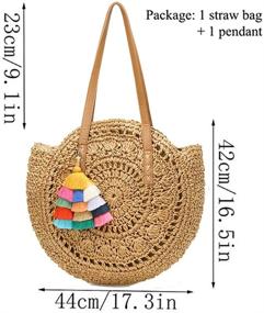 img 3 attached to Molodo Large Woven Summer Straw Bag Purse for Women: Stylish Vocation Tote Handbags, perfect for Summer Outings