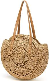 img 1 attached to Molodo Large Woven Summer Straw Bag Purse for Women: Stylish Vocation Tote Handbags, perfect for Summer Outings