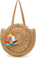 molodo large woven summer straw bag purse for women: stylish vocation tote handbags, perfect for summer outings logo