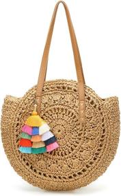 img 4 attached to Molodo Large Woven Summer Straw Bag Purse for Women: Stylish Vocation Tote Handbags, perfect for Summer Outings