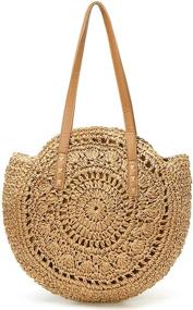 img 2 attached to Molodo Large Woven Summer Straw Bag Purse for Women: Stylish Vocation Tote Handbags, perfect for Summer Outings