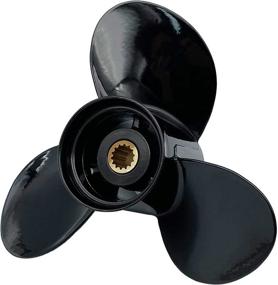 img 2 attached to 🛥️ Aluminum Cupped Propeller Boat Prop Set - Replacement for Johnson, Evinrude, E-TEC (10 1/4x10, 11, 12, 13, 14, 15) - Ideal for 15-35HP Outboard Motors