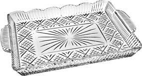 img 1 attached to 🍽️ Godinger 11 Inch Crystal Rectangular Serving: Elegant and Versatile Servingware for Every Occasion