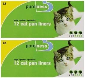 img 1 attached to 🐱 Convenient 2 Pack: Pureness Large Cat Pan Liners, 12 Count for Easy Cleaning!