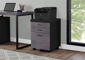 img 4 attached to 🗄️ Black 3 Drawer File Cabinet by Monarch Specialties - Optimal Filing Cabinet