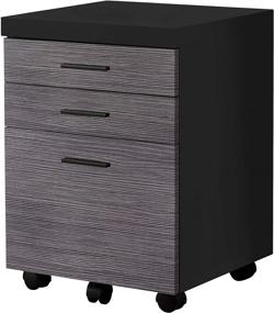 img 2 attached to 🗄️ Black 3 Drawer File Cabinet by Monarch Specialties - Optimal Filing Cabinet