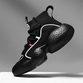 img 2 attached to 👟 YXDCHW Unisex Knitted Upper Lightweight Breathable Fashion Non-Slip Sneakers Comfortable Walking Shoes Couple Shoes Knit Slip-On Running Trainers