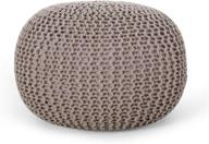 🛋️ premium christopher knight home nahunta pouf in rich brown - versatile & stylish addition for your space! logo