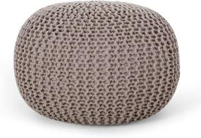 img 4 attached to 🛋️ Premium Christopher Knight Home Nahunta Pouf in Rich Brown - Versatile & Stylish Addition for Your Space!