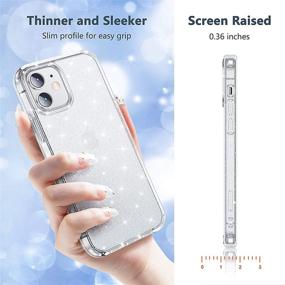 img 1 attached to CASEKOO Crystal Glitter iPhone 12 Case, iPhone 12 Pro Case [Never ✨ Yellow] Clear Shockproof Sparkle Phone Cover Thin Slim Case (6.1”) 2020- Twinkle Stardust