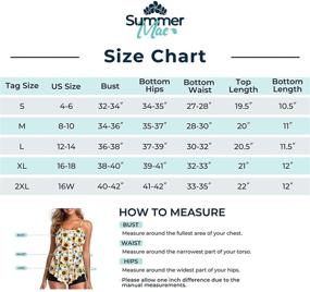 img 1 attached to 🌻 Stylish & Flattering Sunflower Printed Tankini Swimsuits by Summer Mae Women - 2 Piece Set