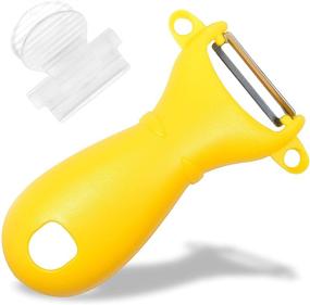 img 4 attached to 🥕 Seki Japan Kids Vegetable Peeler - Stainless Steel Blade with Plastic Safety Cover