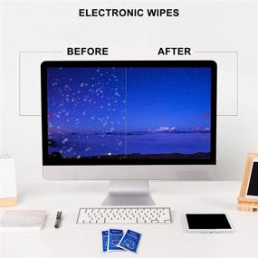 img 3 attached to Clean Screens Safely with Cadith Electronic Wipes - 40 Screen Wipes for Computers, Laptops, TVs, Phones, and Tablets - Ideal for All Electronic Equipment - 8x7 Inches