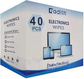 img 4 attached to Clean Screens Safely with Cadith Electronic Wipes - 40 Screen Wipes for Computers, Laptops, TVs, Phones, and Tablets - Ideal for All Electronic Equipment - 8x7 Inches