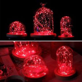 img 3 attached to YKB 6 Pack Red LED Fairy Starry String Lights With 20 Mini LEDs On 3