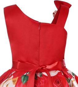 img 1 attached to 🌸 AGQT Flower Shoulder Floral Birthday Dresses for Girls' Clothing