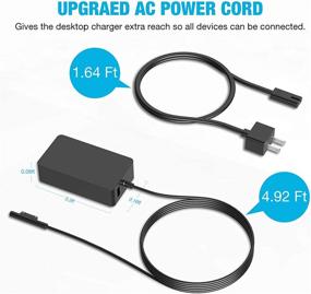 img 1 attached to 2022 Surface Pro Charger: YAEYE 65W 15V 2.58A Power Supply for Microsoft Surface Pro 4/3/6/7/X, Surface Pro Laptop, Surface Go & Surface Book