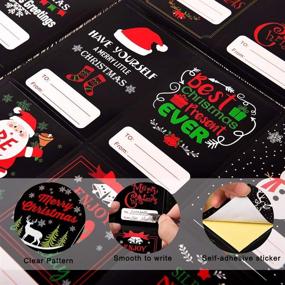 img 3 attached to 🎄 Easy-to-Use 120 PCS Self Adhesive Christmas Holiday Name Tags Stickers: Perfect Decorative Labels for Christmas
