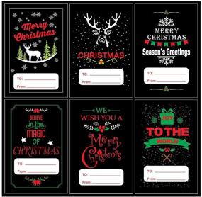 img 1 attached to 🎄 Easy-to-Use 120 PCS Self Adhesive Christmas Holiday Name Tags Stickers: Perfect Decorative Labels for Christmas