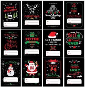 img 4 attached to 🎄 Easy-to-Use 120 PCS Self Adhesive Christmas Holiday Name Tags Stickers: Perfect Decorative Labels for Christmas