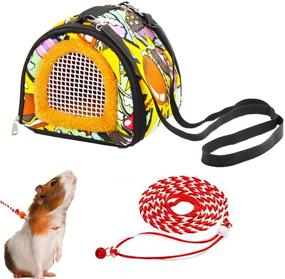 img 4 attached to 🐹 Upgraded ADOGGYGO Small Animals Hamster Carrier Bag: Portable Outgoing Bag with Strap for Hamster, Hedgehog, Squirrel, Mice, Rats, Sugar Glider - Enhanced Breathability
