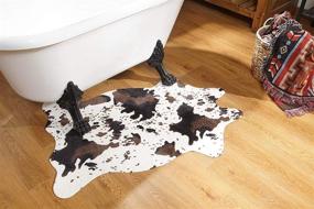 img 2 attached to 🐄 Faux Cowhide Rug 3.6ft x 2.5ft by NativeSkins - Cow Print Western Boho Decor - Synthetic, Cruelty-Free Animal Hide Carpet with No-Slip Backing - Enhance Your Space with this SEO-optimized Rug