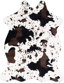 img 4 attached to 🐄 Faux Cowhide Rug 3.6ft x 2.5ft by NativeSkins - Cow Print Western Boho Decor - Synthetic, Cruelty-Free Animal Hide Carpet with No-Slip Backing - Enhance Your Space with this SEO-optimized Rug