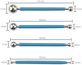 img 2 attached to 🔨 Set of 4 Sculpting Modeling Tools for Clay, Cake Decoration, and Sculpture with Dual-Ended Metal Ball and Dotting Stylus