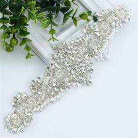 img 4 attached to 💎 Enhance Your Wedding Gown with our Stunning Crystal & Rhinestone Beaded Bridal Belt Sash Applique by ShiDianYi