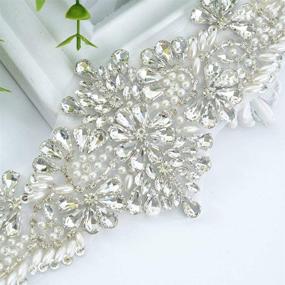 img 3 attached to 💎 Enhance Your Wedding Gown with our Stunning Crystal & Rhinestone Beaded Bridal Belt Sash Applique by ShiDianYi