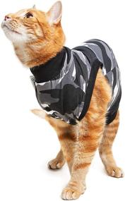 img 3 attached to 🔳 Black Camouflage Suitical Recovery Suit for Cats