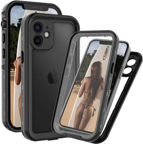 img 4 attached to 📱 Waterproof iPhone 12 Mini Case by SHELLBOX: Full-Body Protection with Built-in Screen Protector - Black