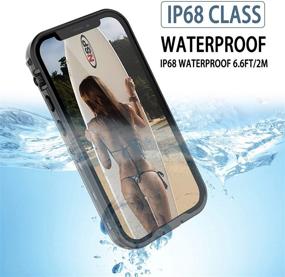 img 3 attached to 📱 Waterproof iPhone 12 Mini Case by SHELLBOX: Full-Body Protection with Built-in Screen Protector - Black