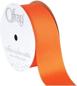 img 3 attached to 🧡 10 Yards of Torrid Orange 1.5" Grosgrain Ribbon by Berwick Offray