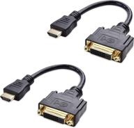 🔌 enhance connectivity with cable matters 2-pack bi-directional hdmi to dvi male to female, dvi to hdmi female to male cable adapter - 5 inches логотип