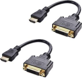 img 4 attached to 🔌 Enhance Connectivity with Cable Matters 2-Pack Bi-Directional HDMI to DVI Male to Female, DVI to HDMI Female to Male Cable Adapter - 5 Inches